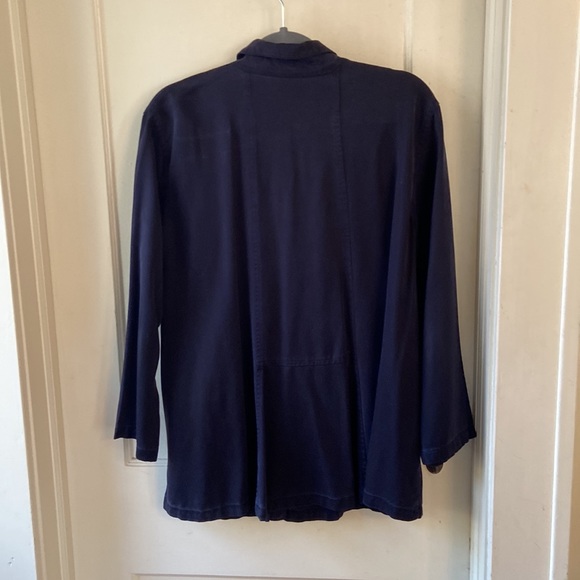 Vintage Gerties Long Oversize Dark Blue Jacket Size M - Picture 2 of 6